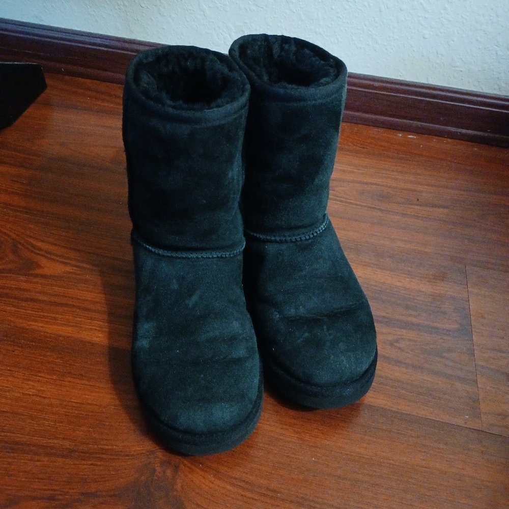 Ugg boots plus water proofer to provide protective coating that repeals water.